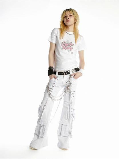 Street Positive Shoulder Slim Fit T-Shirt【s0000012457】