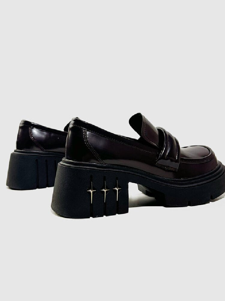 Thick Soled Casual Heel Loafers【s0000015718】