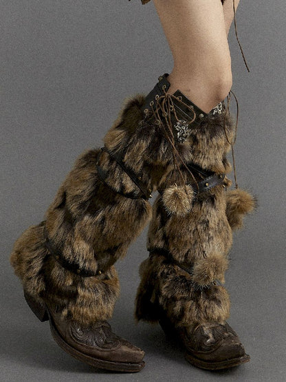 PatchWork Fur Leggings [S0000010390]