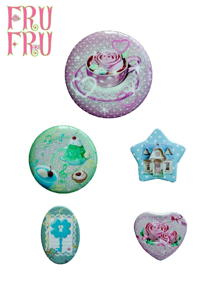 Rose Soda Twin Flash Badge Set【s0000017467】