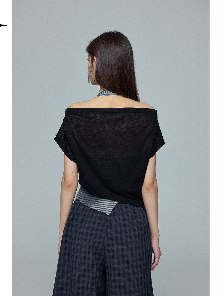 Off Shoulder Print Two Piece Top【s0000016692】