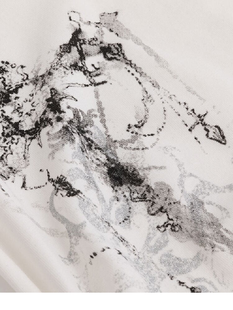 Silver Foil Fake Two-Piece Shirt【s0000018100】