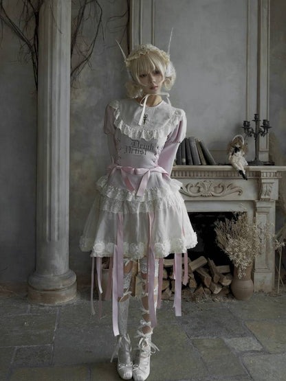 Pull-Up Hem Blouse and Tiered Skirt【s0000014433】