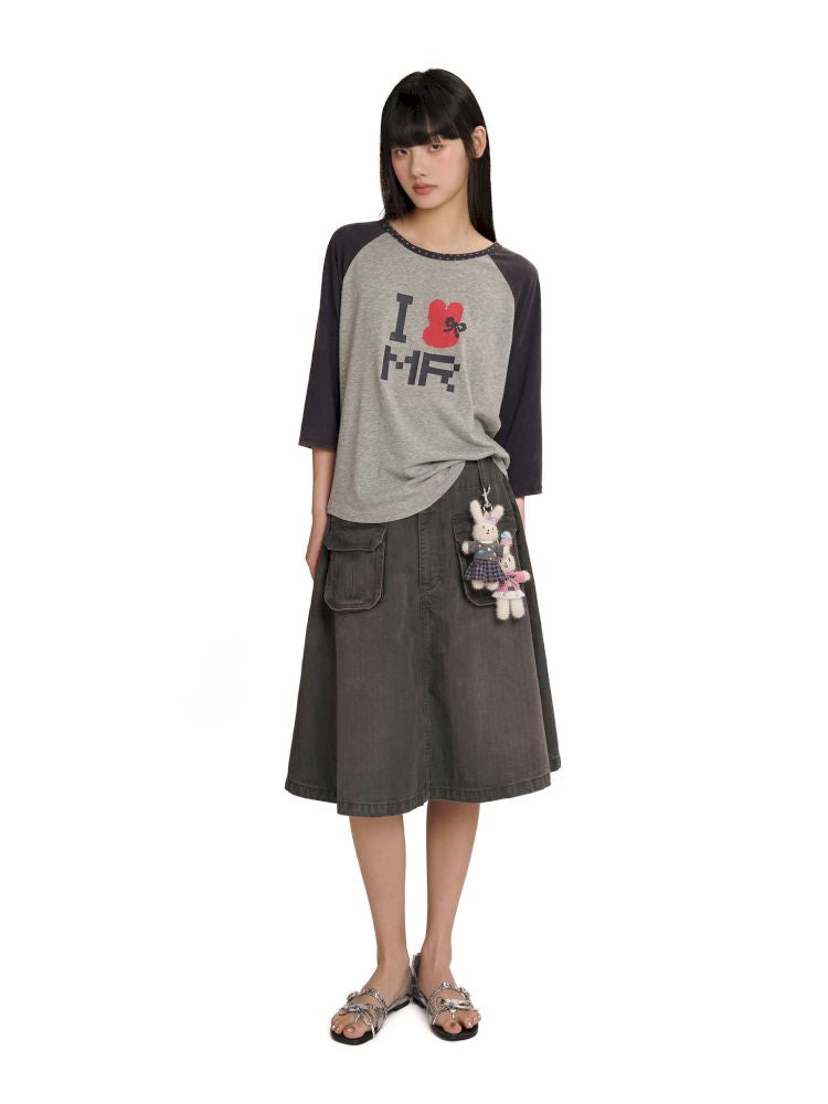 Casual Raglan Long-Sleeved T-Shirt【s0000012559】