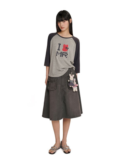 Casual Raglan Long-Sleeved T-Shirt【s0000012559】