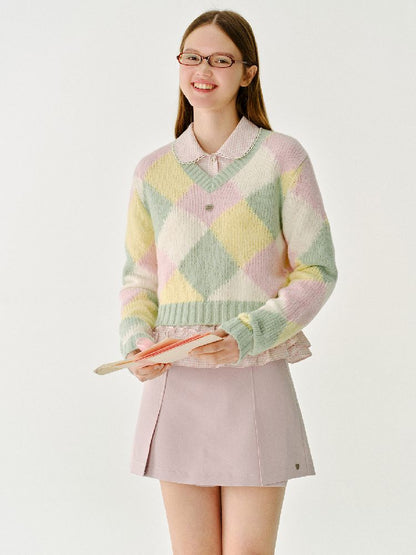 British Drop Shoulder Knit Sweater【s0000011967】