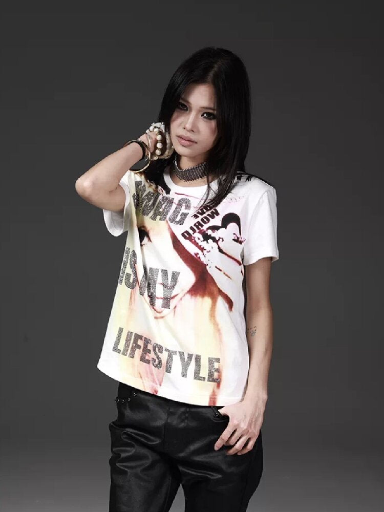 Millennium Rhinestone T-Shirt【s0000018265】