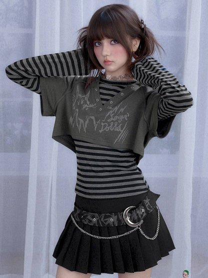 Two-Piece Suit Hooded T-Shirt【s0000014367】