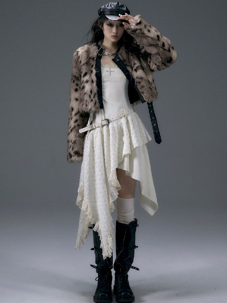 Short Suede Eco Fur Coat【s0000010991】