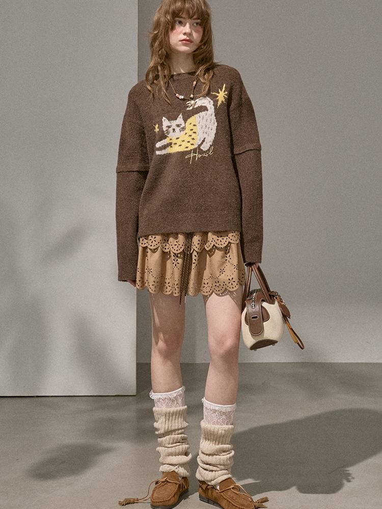 Long-Sleeve Pullover Knit Sweater【s0000014401】