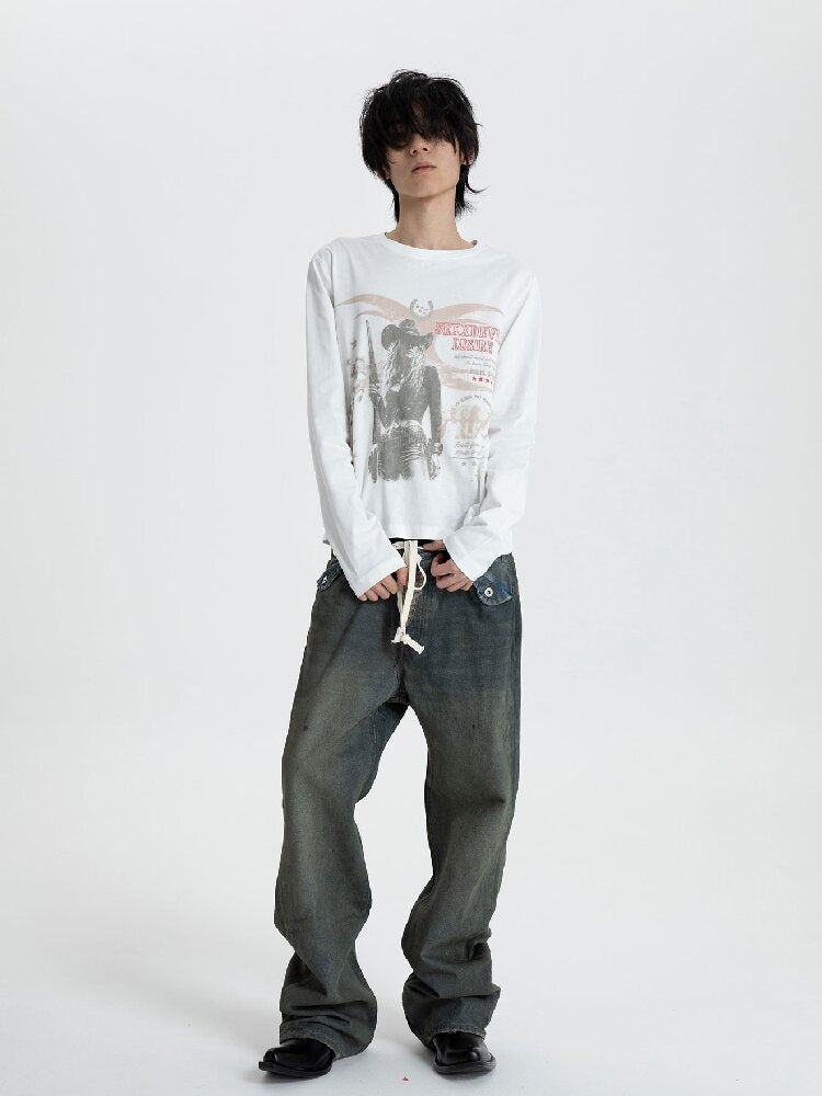 Women Digital Print Long T-Shirt【s0000018562】