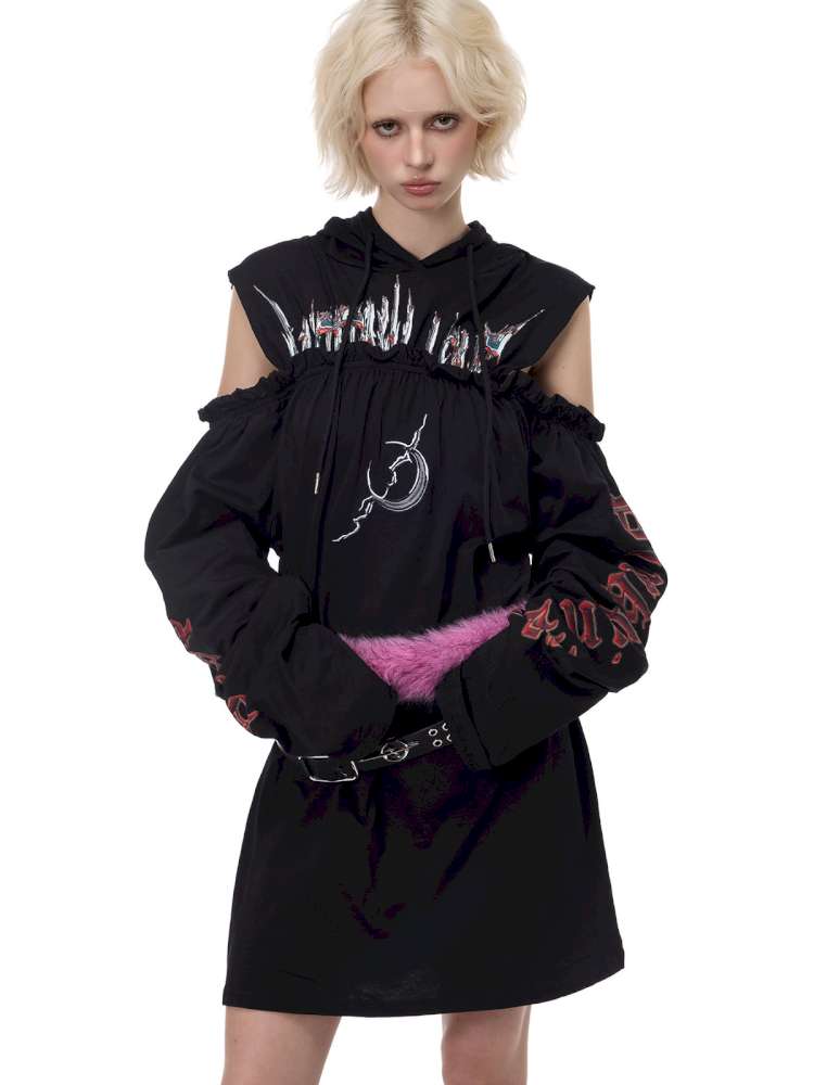 Black Metal Rock Rivet Wool Belt【s0000015131】