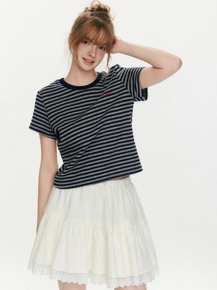 Midsummer Vintage Striped T-Shirt【s0000015684】