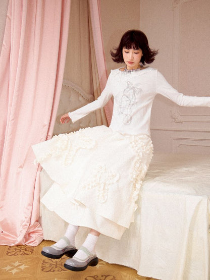 Butterfly Plate Flower Halter Skirt【s0000011642】