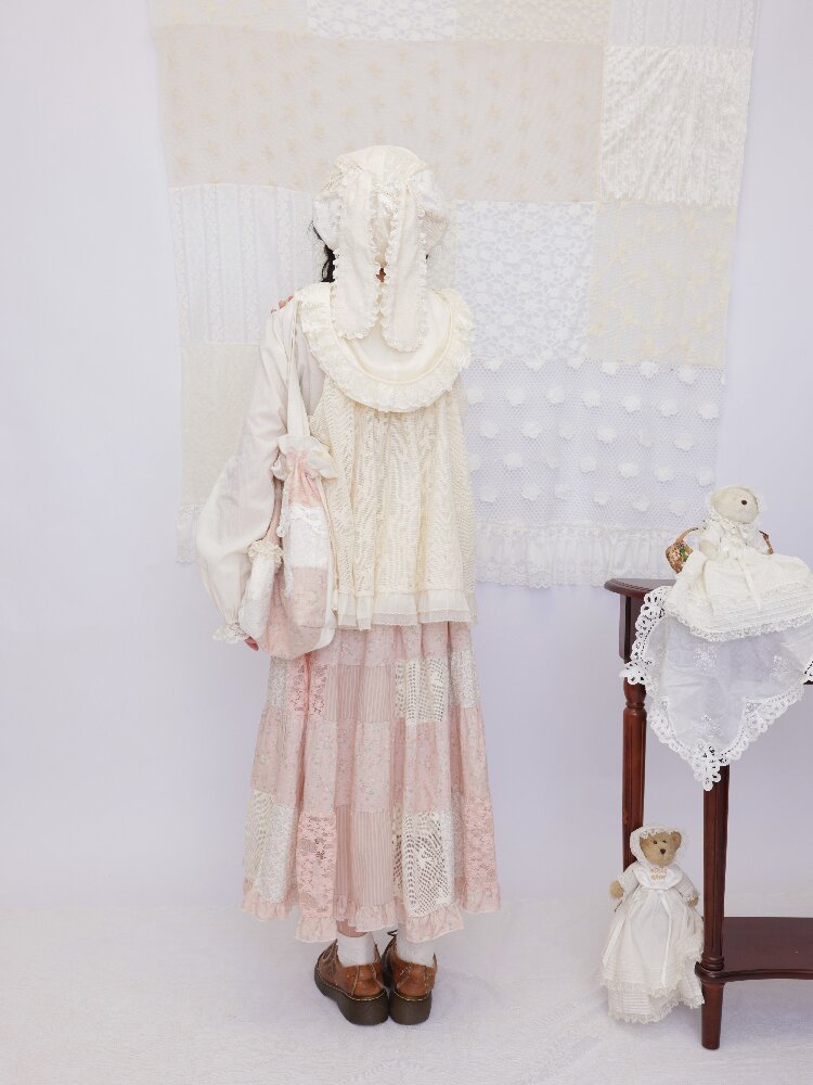 Crushed Flower Patchwork Skirt【s0000016508】