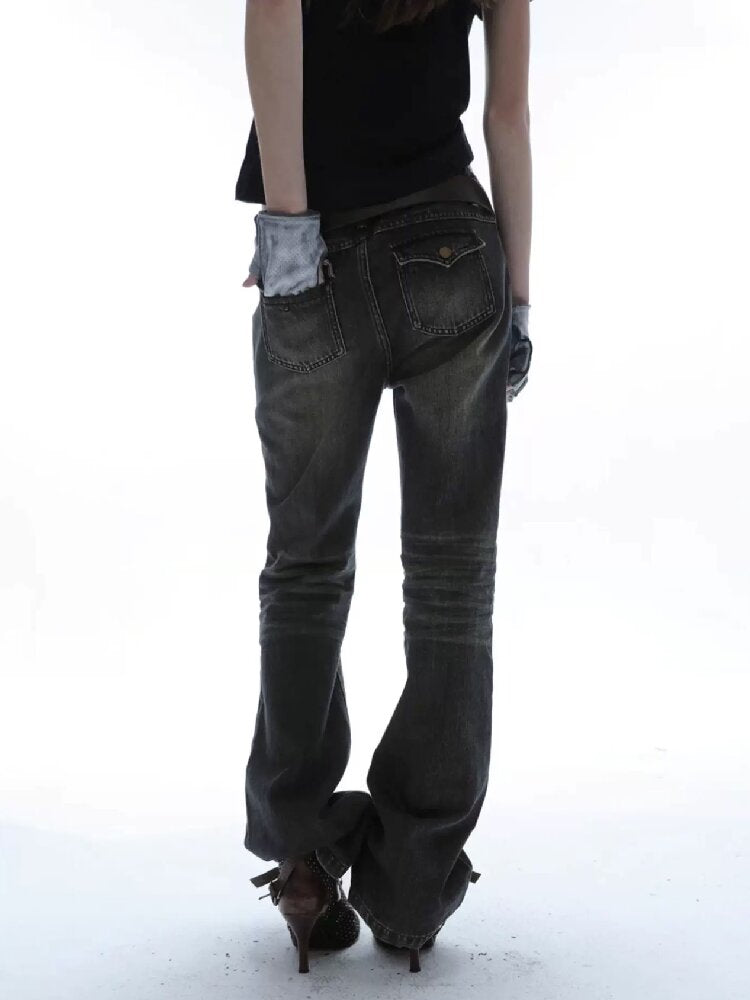 Distressed Baroque Graphic Jeans【s0000016569】