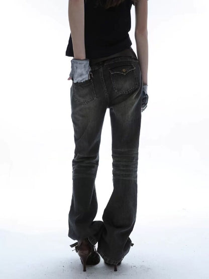 Distressed Baroque Graphic Jeans【s0000016569】