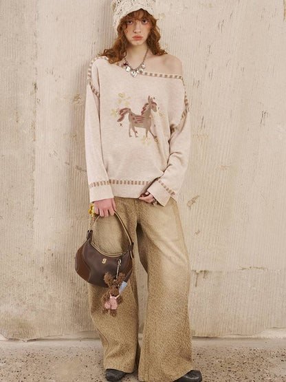 Straight-Leg Wide-Leg Jeans【s0000014389】