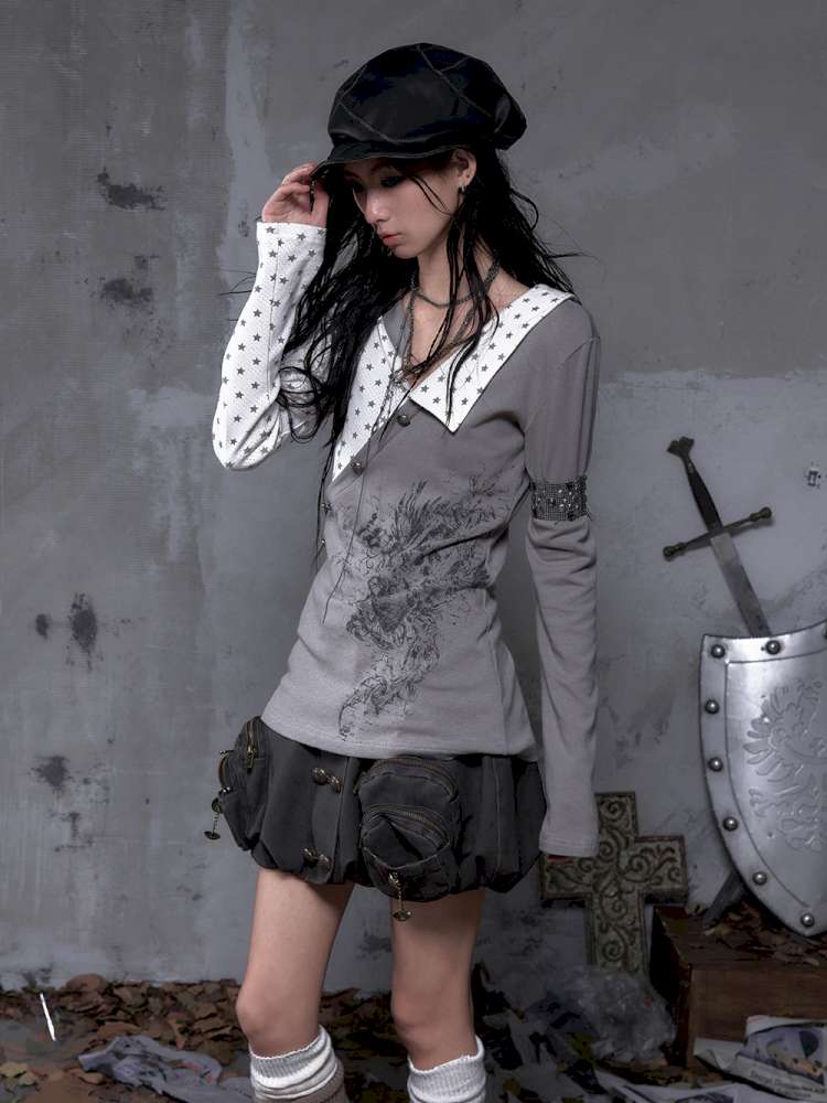 Five-Pointed Star Knit Base Top【s0000014655】