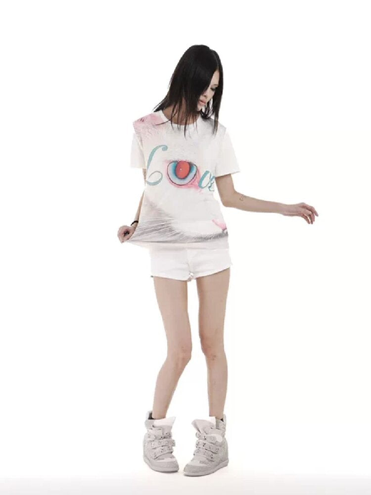 Cat Graphic Printed Street Polo Shirt【s0000018253】