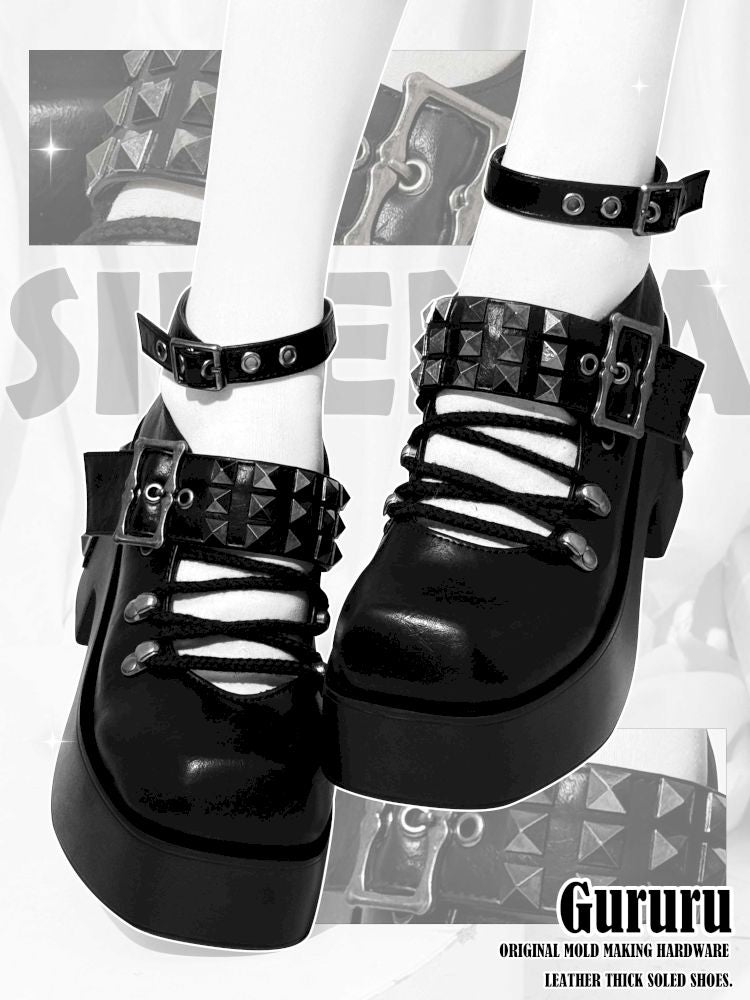 Y2K girl thick-soled shoes【s0000012964】