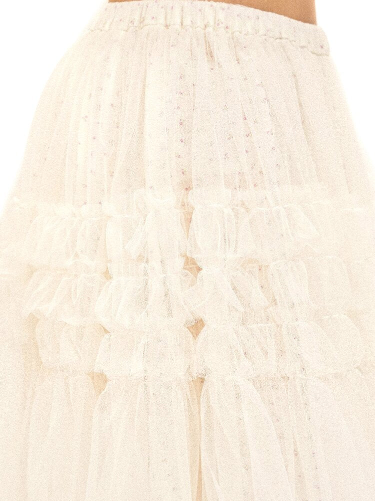 Floral Light Mesh Lace Skirt【s0000016432】