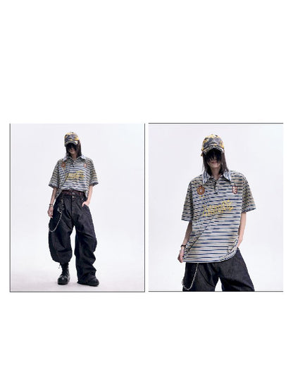 Resin Button POLO Collar T-shirt【s0000012096】