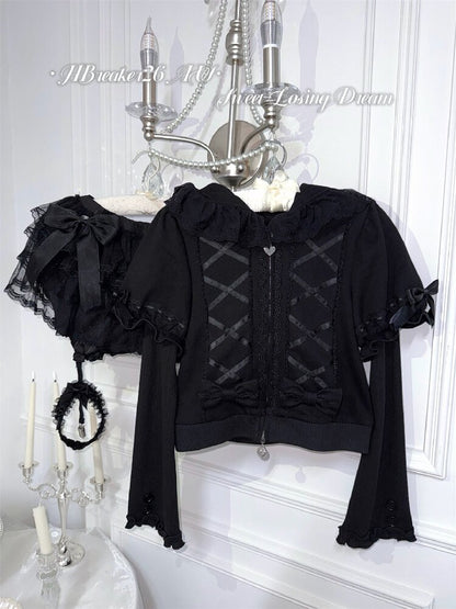 Cat Ear Faux Sweatshirt Jacket【s0000018532】