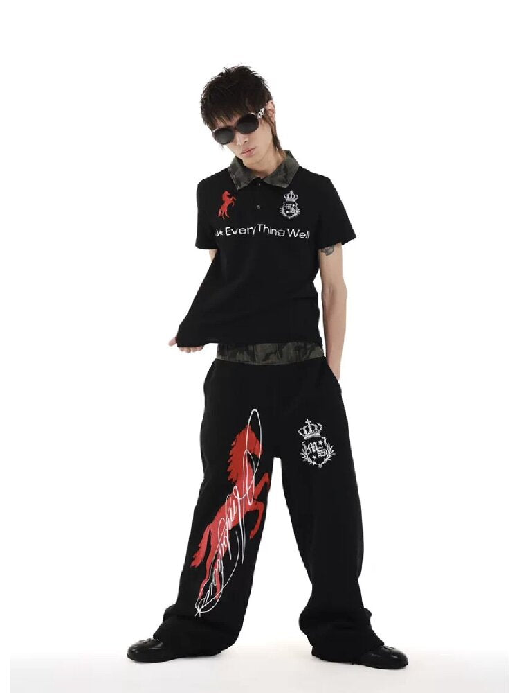 Camouflage Embroidered Street Sweatpants【s0000018258】