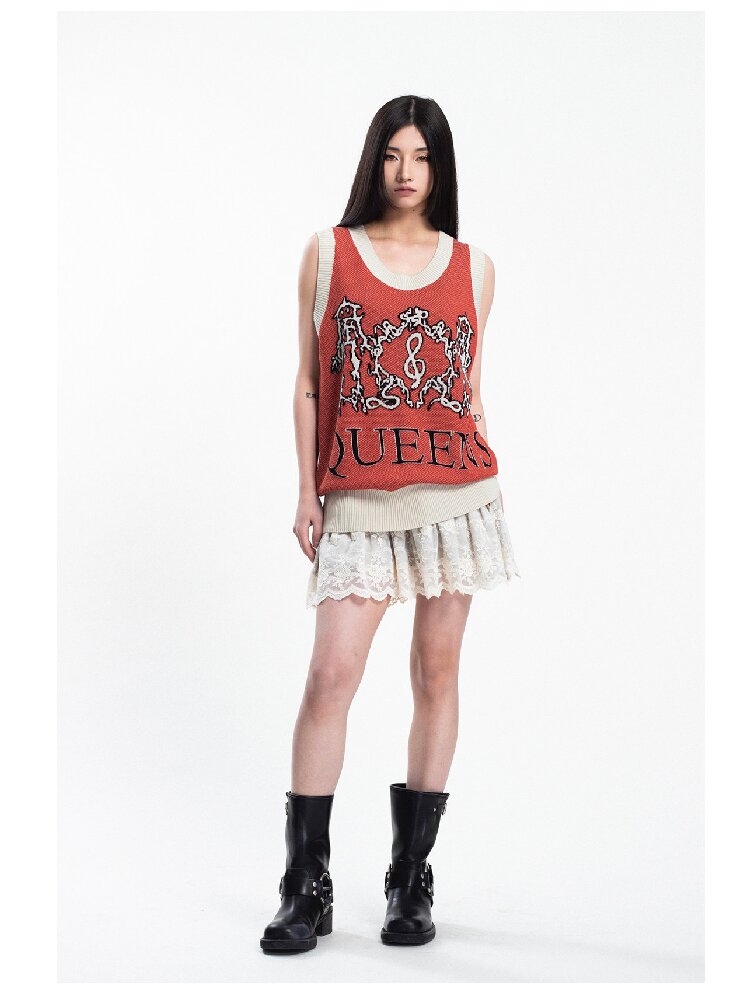 Retro Queens Dragon Jacquard Vest【s0000018045】