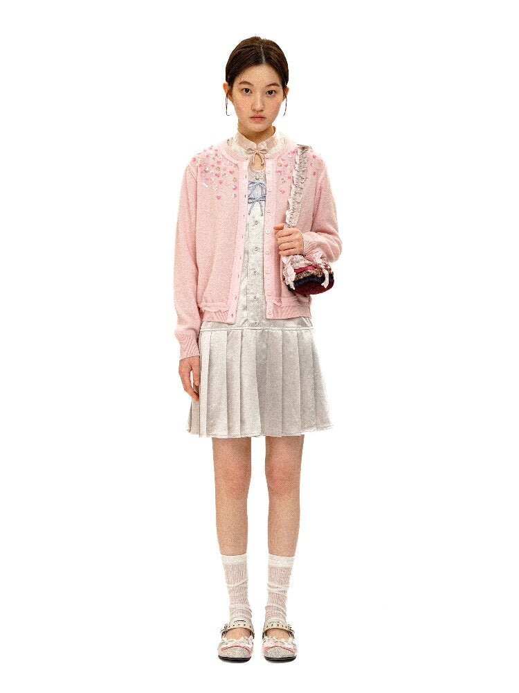 Cashmere Beaded Floral Cardigan【s0000016111】
