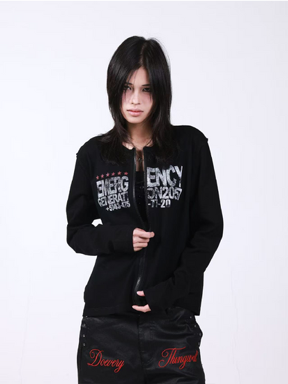 Slogan Cotton Linen Long Sleeves【s0000018193】