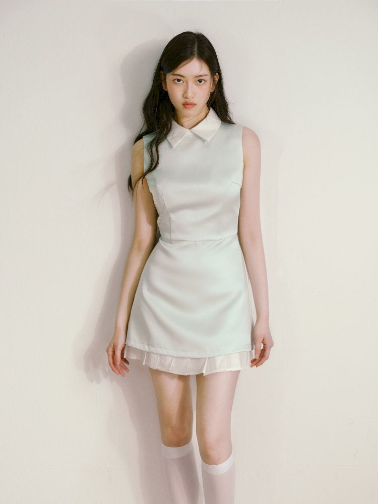 False Two Piece Hem Straight Dress【s0000013245】