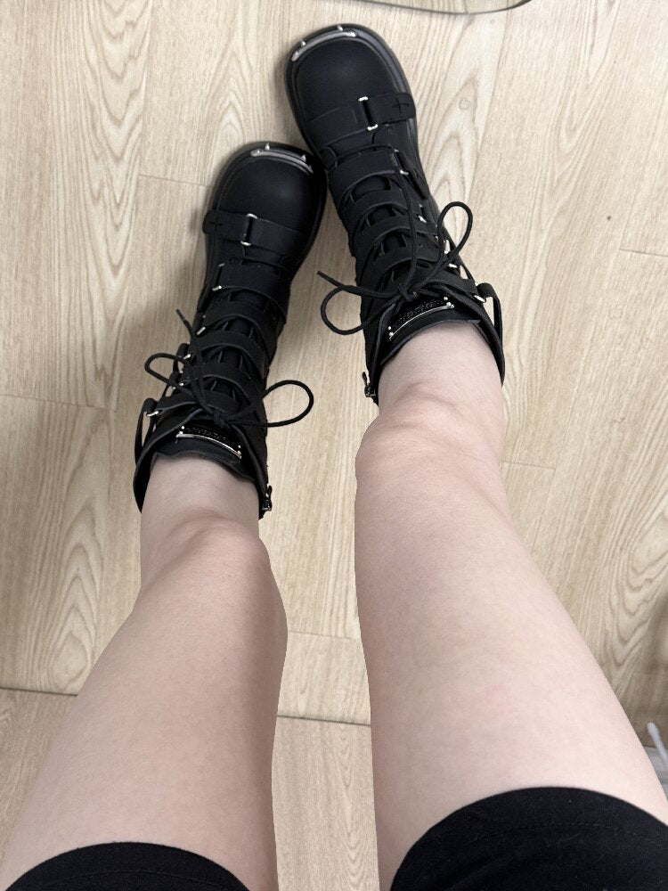 Gothic Nameplate Platform Boots【s0000016371】