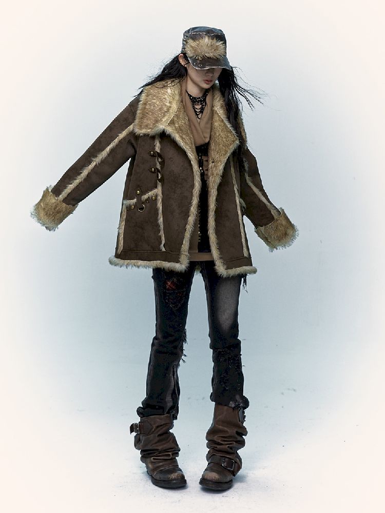 PUNK LAZY LOOSE FUR COAT [S0000011220]