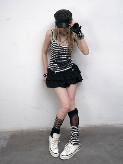Printed Striped Camisole Tank Top【s0000012616】