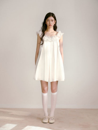 Three-dimensional pleated not waist dress【s0000013247】