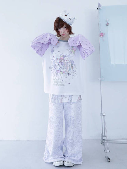 Star Drop-Shoulder Long-Sleeve Sweatshirt【s0000014439】