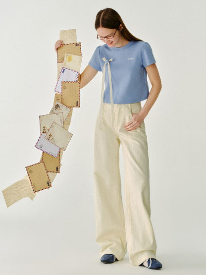 Bow Flutter T-shirt Short Sleeve【s0000011972】