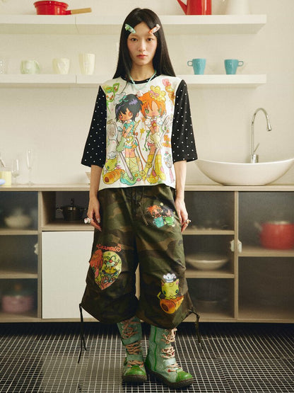 Bread Cat Camouflage Cargo Shorts【s0000018693】