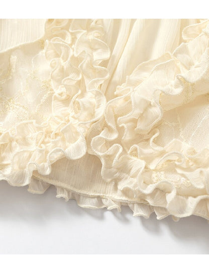 Vintage Court Chiffon Lace Cover-Up【s0000017244】