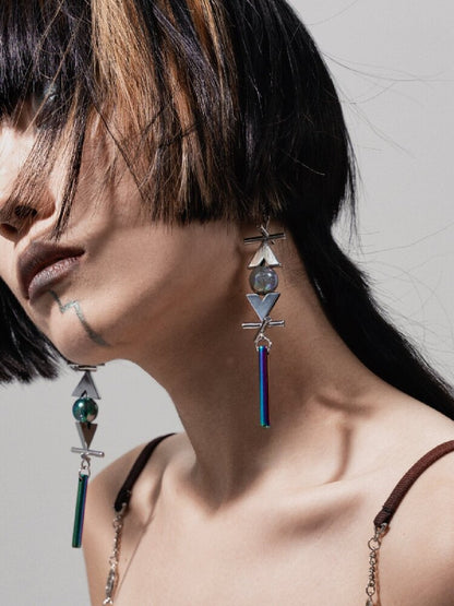 Futuristic Punk Heavy Earrings【s0000018820】