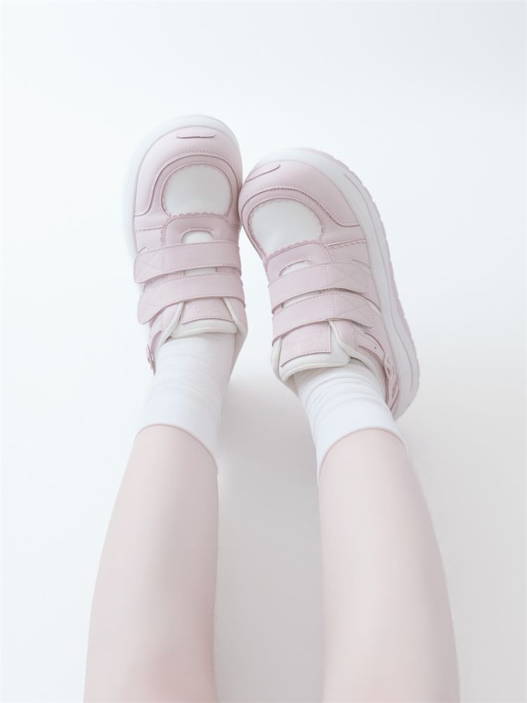 Lace-up thick-soled sneakers【s0000012963】