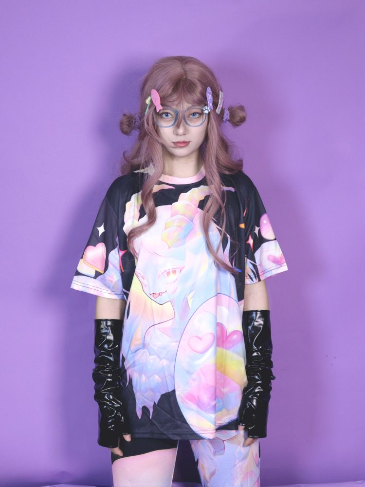 American retro ghost horse short sleeve t-shirt【s0000013287】