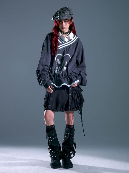 Drawstring Oversized Hoodie Top【s0000013912】