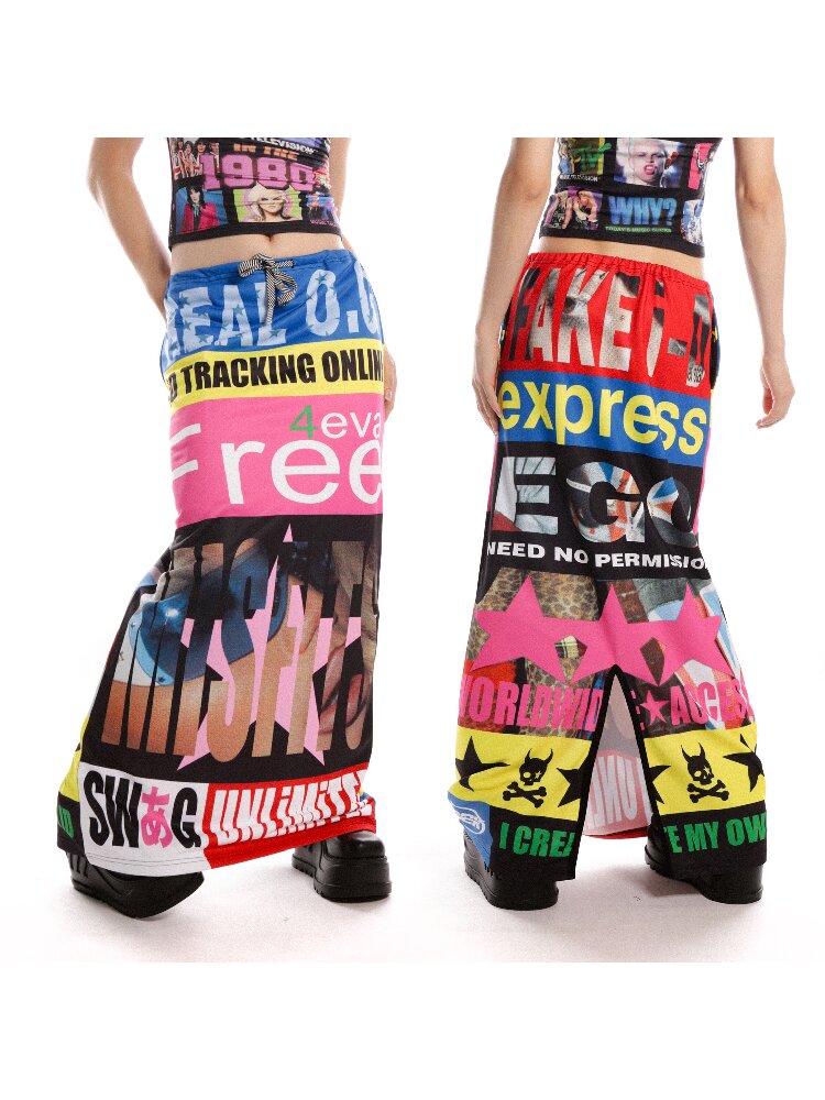 DeadEndKids Retro Print Long Skirt【s0000019126】