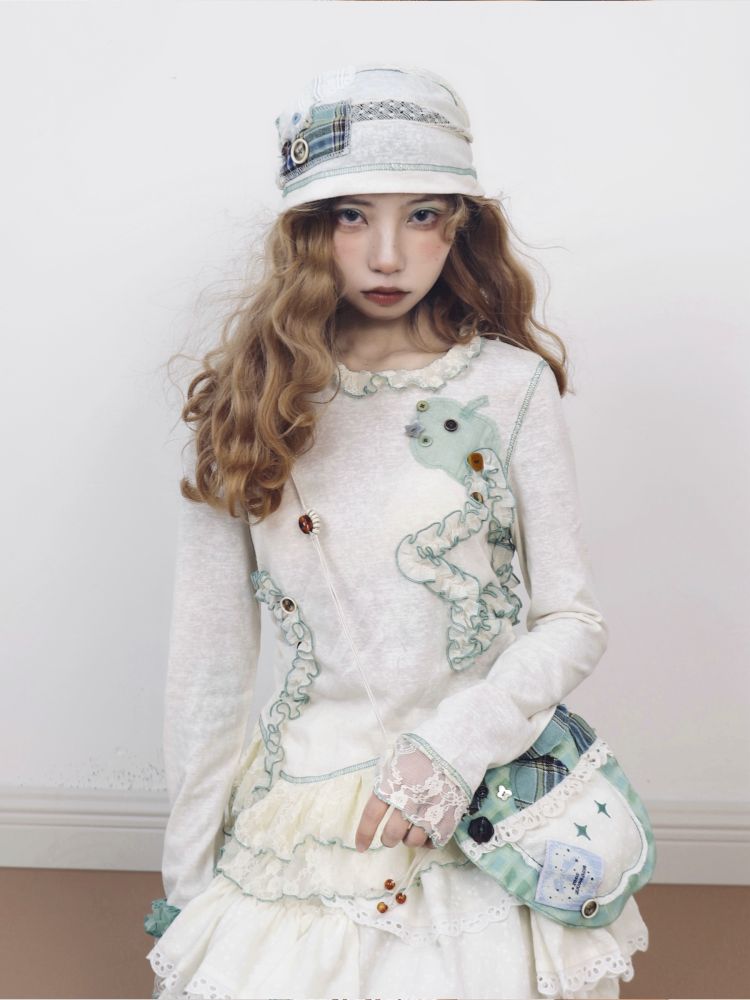 Splicing Shoulder Crossbody Apple Bag【s0000012371】