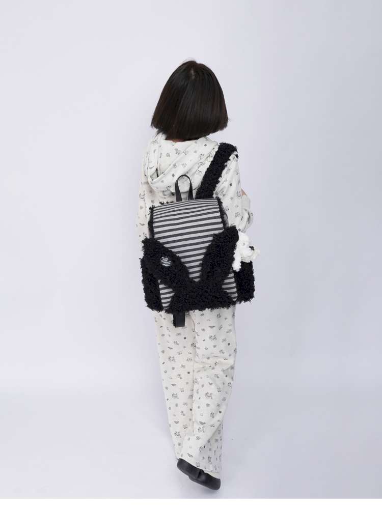 Rabbit Ears Fur Computer School Bag【s0000014615】