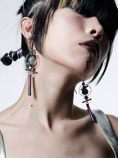 Futuristic Punk Deconstructed Earrings【s0000018817】