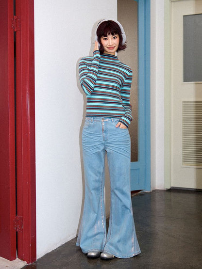 Retro Slim Striped Long Sleeve T-Shirt【s0000011637】